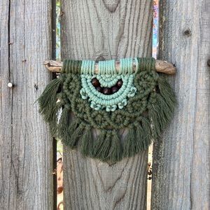 Mini macrame wall hanging